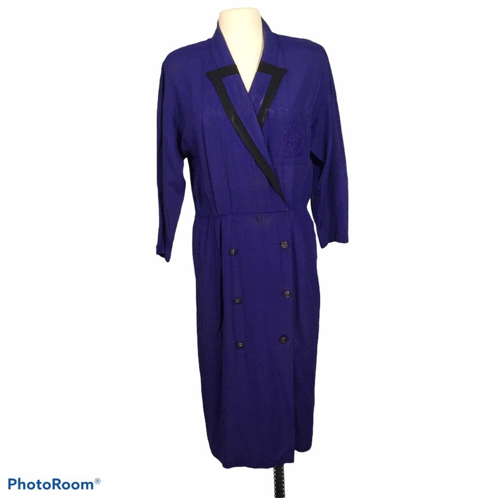 Jazz II Vintage 80's Purpleβ Shirtwaist Dress 8